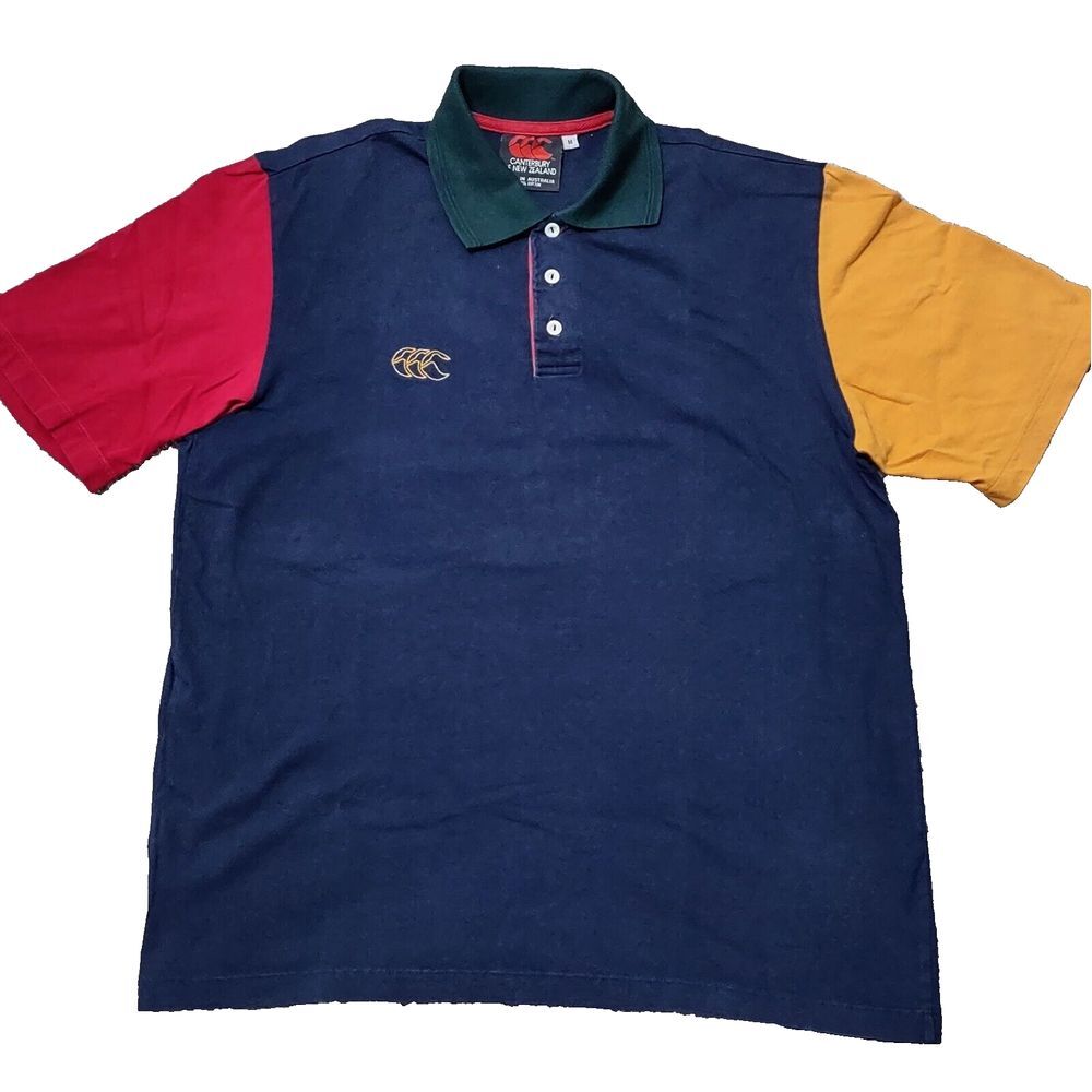 Canterbury of New Zealand Polo Mens Small (S) Made In Australia Shirt Colorblock